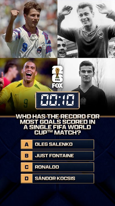 73 days until the FIFA World Cup on FOX! Who has the record for most goals scored in a single FIFA World Cup match ⁉️ 🌎 🏆