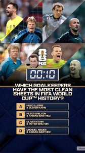 71 days until the FIFA World Cup on FOX! Which goalkeepers have the most clean sheets in FIFA World Cup history ⁉️🌎🏆