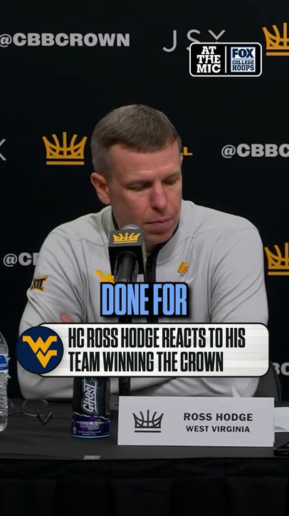Ross Hodge reacts to winning the Crown Championship in year one at West Virginia 👑
