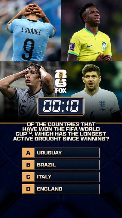 62 days until the FIFA World Cup on FOX! Of the countries that have won a FIFA World Cup, which has the longest active drought since winning ⁉️🌎🏆