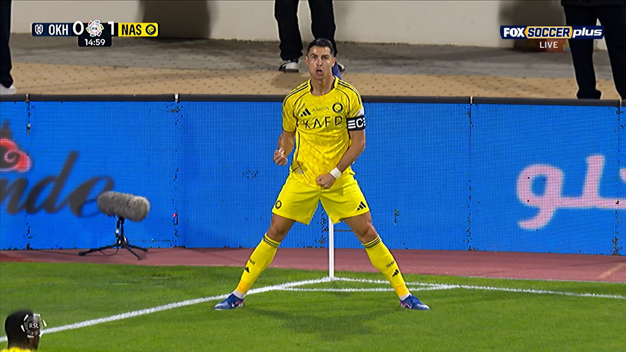 Al Nassr's Ronaldo Scores Goal vs Al Akhdoud