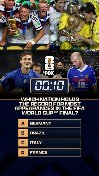 61 days until the FIFA World Cup on FOX! Which nation holds the record for most appearances in the FIFA World Cup final ⁉️🌎🏆