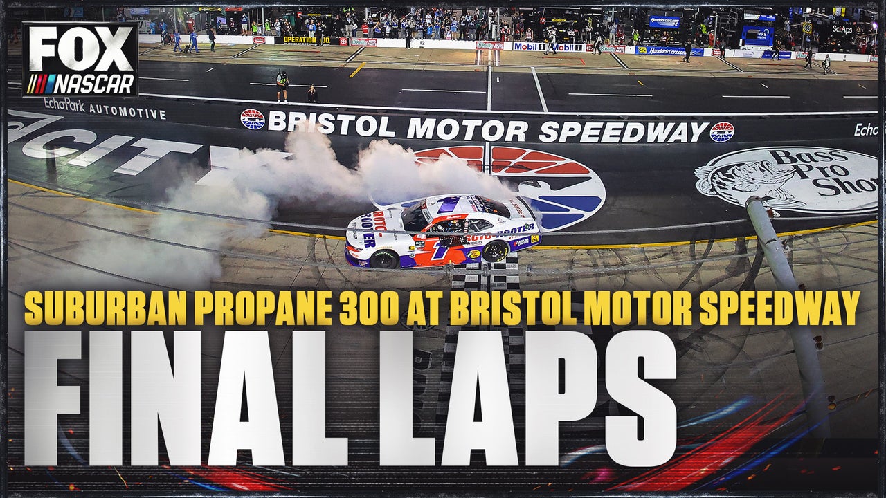 Connor Zilisch and Kyle Larson battle in the final laps at Bristol Motor Speedway for the win