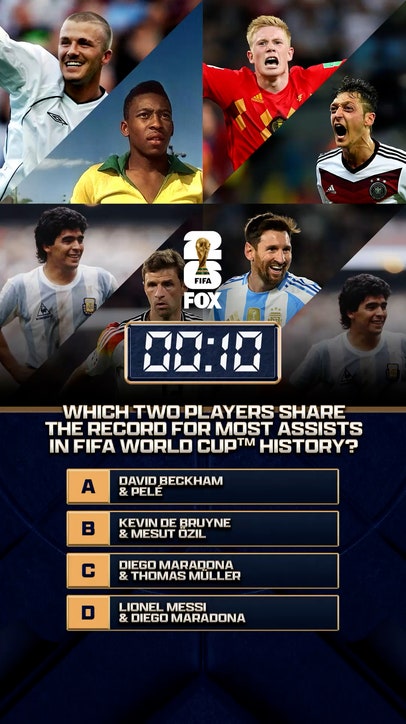 58 days until the FIFA World Cup on FOX! Which two players share the record for the most assists in FIFA World Cup history ⁉️🌎🏆
