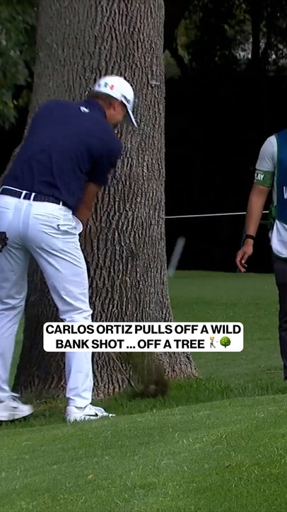 Carlos Ortiz Pulls Off a Wild Bank Shot ... Off a Tree 🏌️🌳