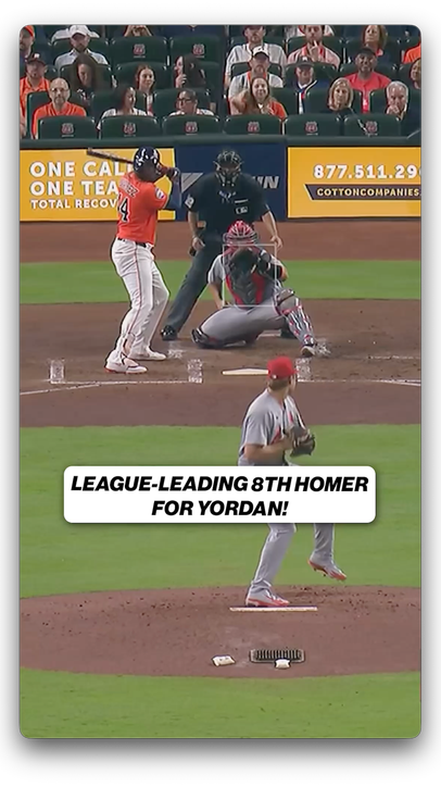 Yordan Alvarez joins Judge and Walker with 8 homers this year! 🚀