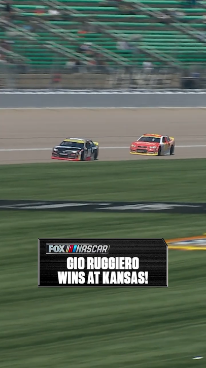 Gio Ruggiero claims his second career ARCA victory at Kansas Speedway!