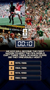 50 days until the FIFA World Cup on FOX! Mexico will become the first nation to host the FIFA World Cup three times. In which years did they previously host ⁉️🌎🏆