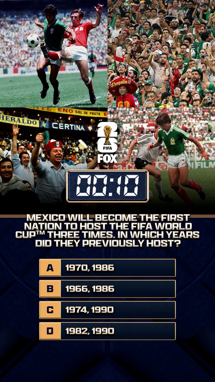50 days until the FIFA World Cup on FOX! Mexico will become the first nation to host the FIFA World Cup three times. In which years did they previously host ⁉️🌎🏆