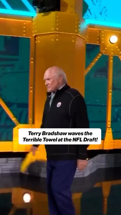 Our guy Terry Bradshaw is in Pittsburgh waving the terrible towel at the draft!