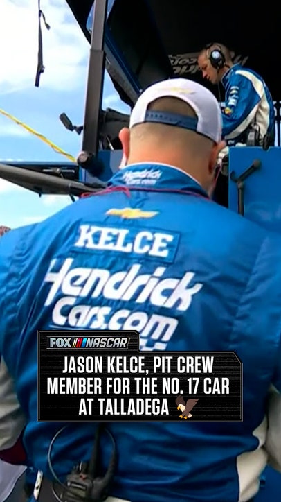 Jason Kelce is tush pushing his way to Talladega 🦅