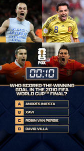 46 days until the FIFA World Cup on FOX! Who scored the winning goal in the 2010 FIFA World Cup final 🌎