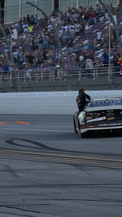 Carson Hocevar's Talladega celly is one for the ages 👏