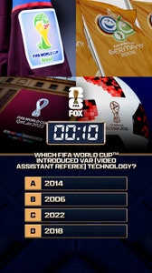 42 days until the FIFA World Cup on FOX! Which FIFA World Cup introduced VAR technology ‼️🌎🏆