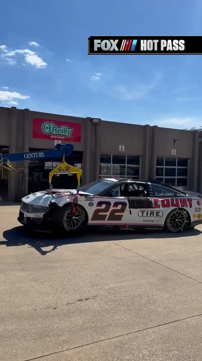 A closer look at the damage that ended Joey Logano’s day in Texas 😬