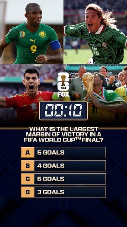 34 days until the FIFA World Cup on FOX! What is the largest margin of victory in a FIFA World Cup final βοΈππ