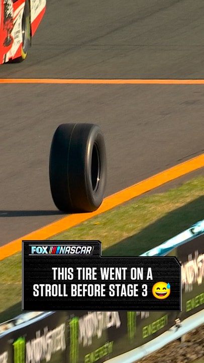Nathan Nicholson's tire went on a little stroll across pit road 😅