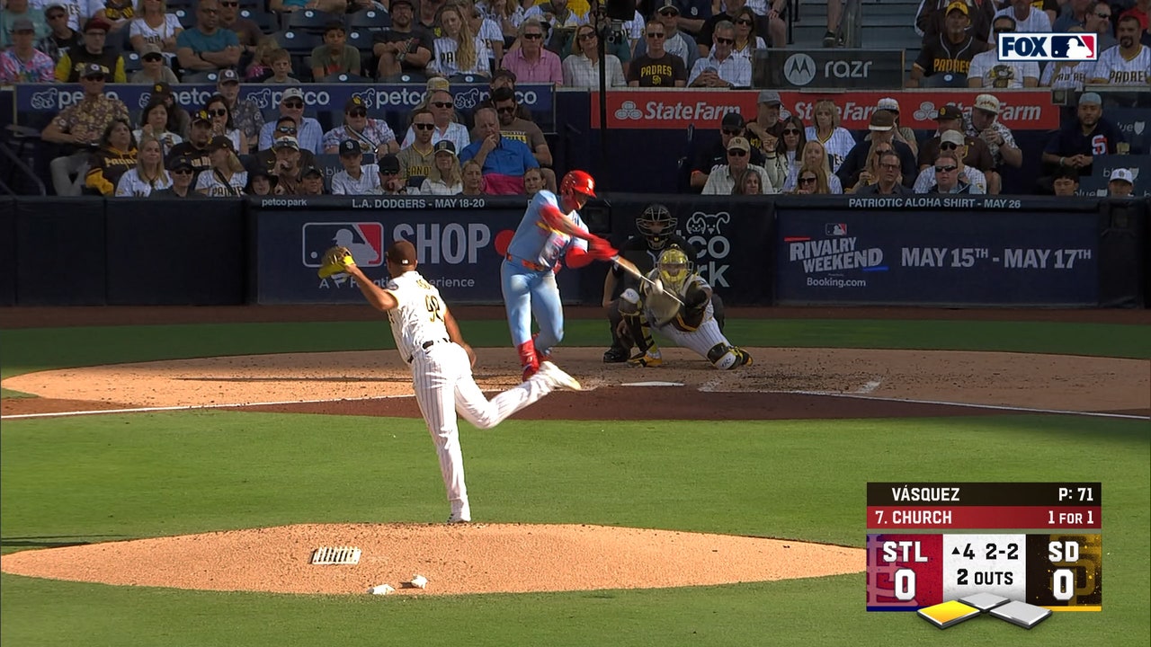Nathan Church drives in run to give Cardinals lead over Padres
