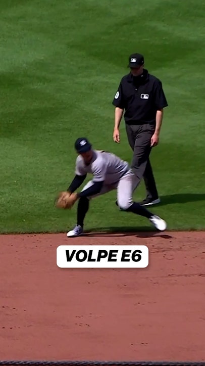 Anthony Volpe committed an error in his first start with the Yankees this year