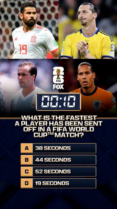 What is the fastest a player has been sent off in a FIFA World Cup match βοΈ 28 days until the FIFA World Cup on FOX!