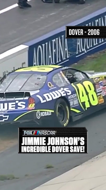 Jeff Gordon’s reaction 😂 Jimmie Johnson’s incredible save 20 years ago in Dover qualifying 