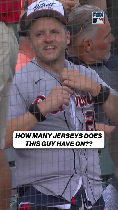 This fan wore every jersey in his closet to the game 😅