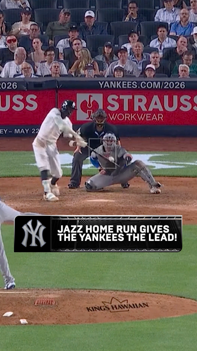 Jazz hit this one off of the pole and the Yankees have the lead!