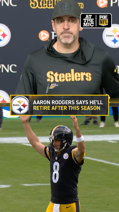 Steelers QB Aaron Rodgers says he'll retire after this season