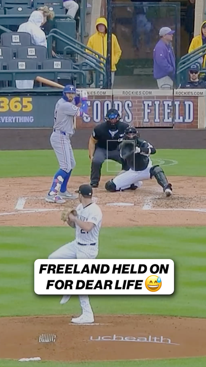 Kyle Freeland made sure him and the umpire didn't fall 🤗