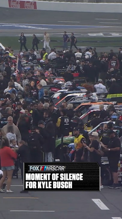 A moment of silence for Kyle Busch at Charlotte Motor Speedway