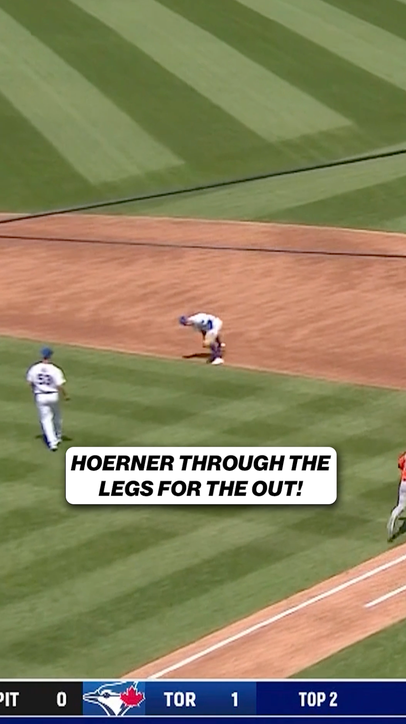 Nico Hoerner hiked it to first base 😅