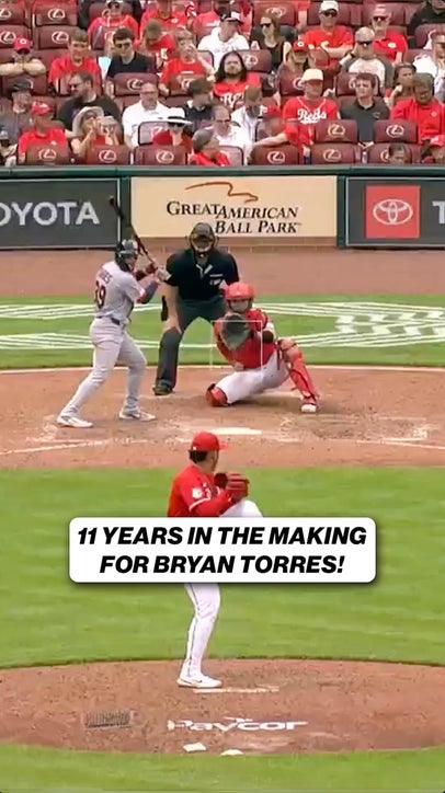 After 11 years in the minor leagues, Bryan Torres went yard in his MLB debut! 👏