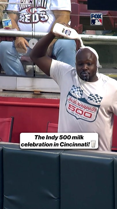 The milk celebration made its way to Cincy ahead of the Indy 500 🥛
