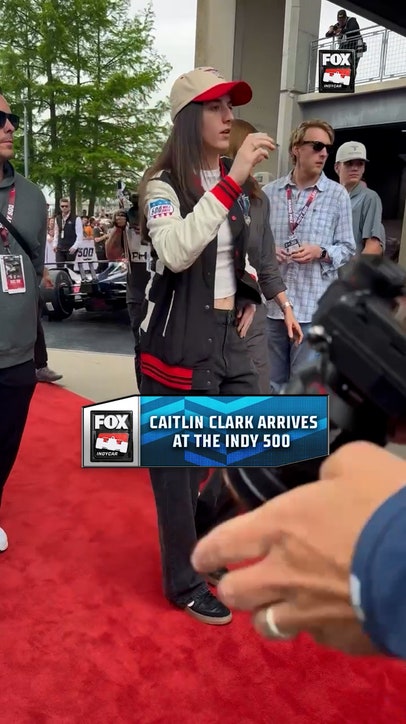 Caitlin Clark has arrived to IMS for the INDY 500! 🏀