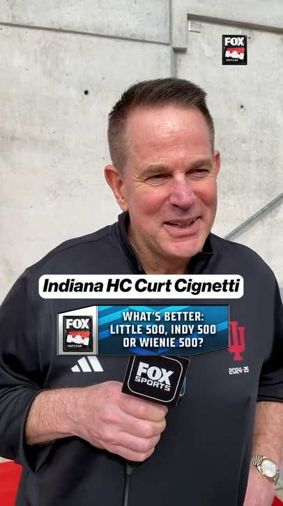 Indiana HC Curt Cignetti has some serious INDYCAR knowledge 🧠
