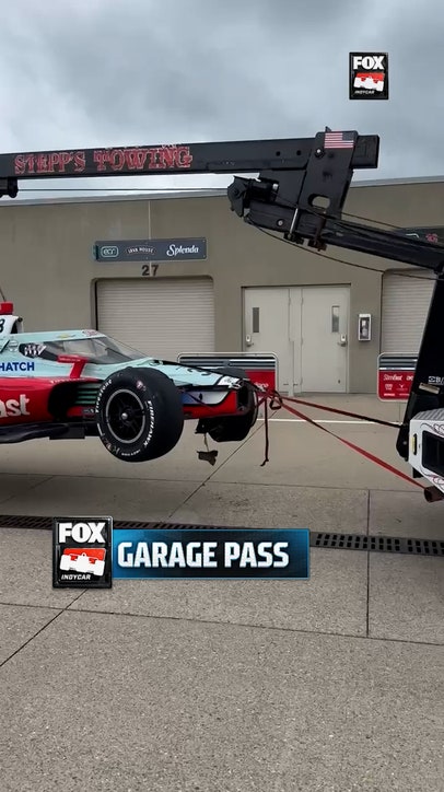 A closer look at the damage to Ed Carpenter's machine