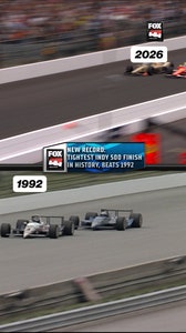 Today was the closest Indy 500 finish we've ever seen, beating a record that had stood since 1992!