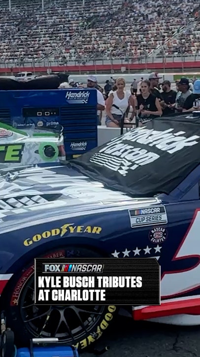 There are Kyle Busch tributes all around at Charlotte Motor Speedway 