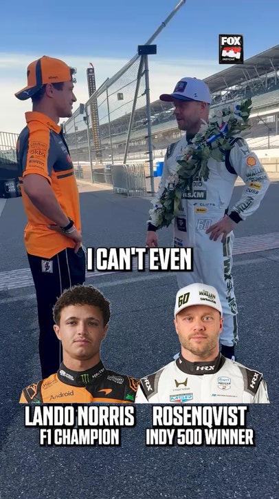 Felix Rosenqvist tells Lando Norris about his final lap INDY 500