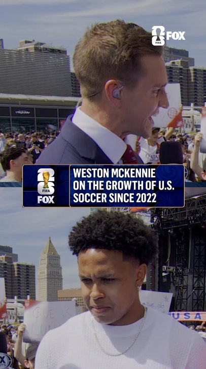 Weston McKennie speaks with Stu Holden and Carli Lloyd ahead of the USMNT roster reveal Sponsored by visa 