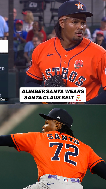 Alimber Santa had a jolly debut in the Astros combined no-hitter last night! 🎅