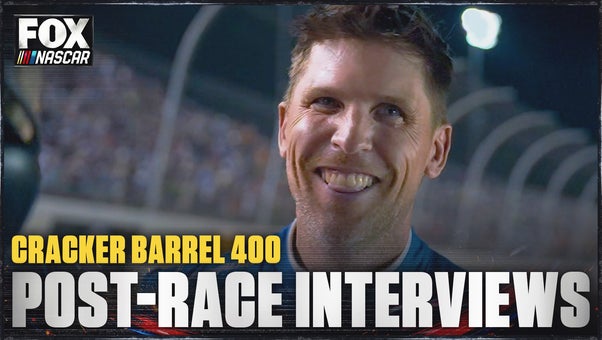 Denny Hamlin, Christopher Bell & more post-race interviews from Cracker Barrel 400 🎤 NASCAR on FOX