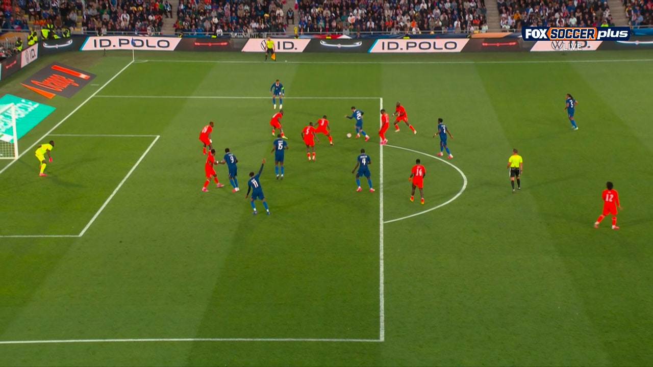 Rayan Cherki slots it past the goalkeeper to give France 1-0 lead over Ivory Coast