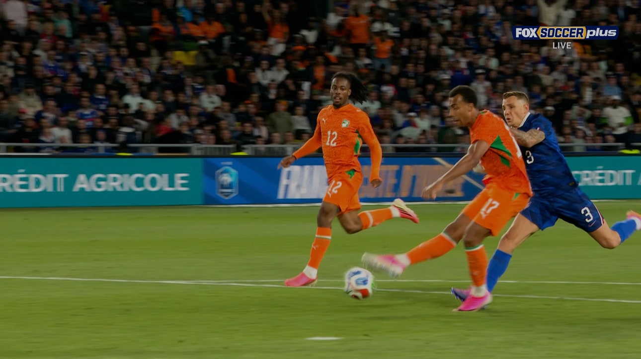 Guela Doué scores as Ivory Coast draw level with France 1-1