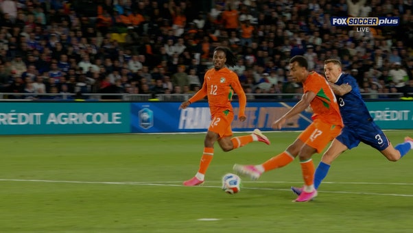 Guela Doué scores as Ivory Coast draw level with France 1-1