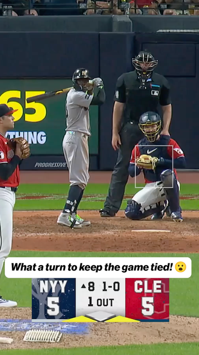 BOOM! Huge double play for Brayan Rocchio and the Guardians to keep the game tied in the 8th!