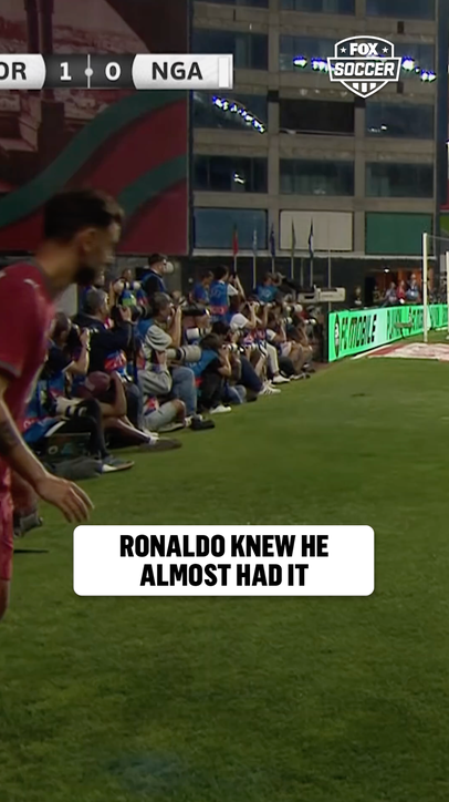 Another Ronaldo attempt that goes just wide 