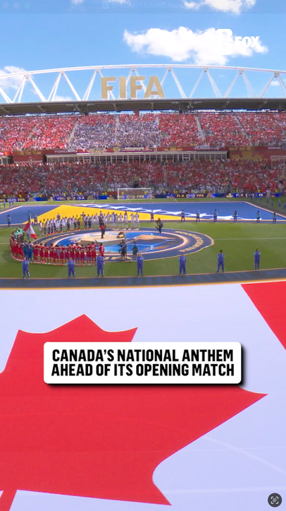 Canada’s national anthem is played in Toronto for the first time at a FIFA World Cup 🇨🇦