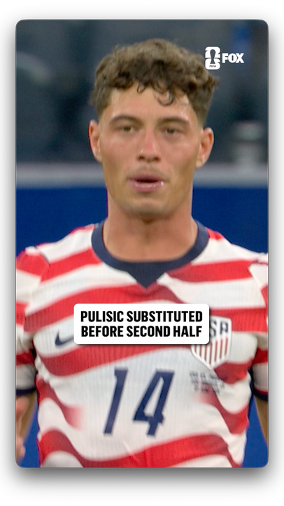 Sebastian Berhalter is on for Christian Pulisic to start the second half