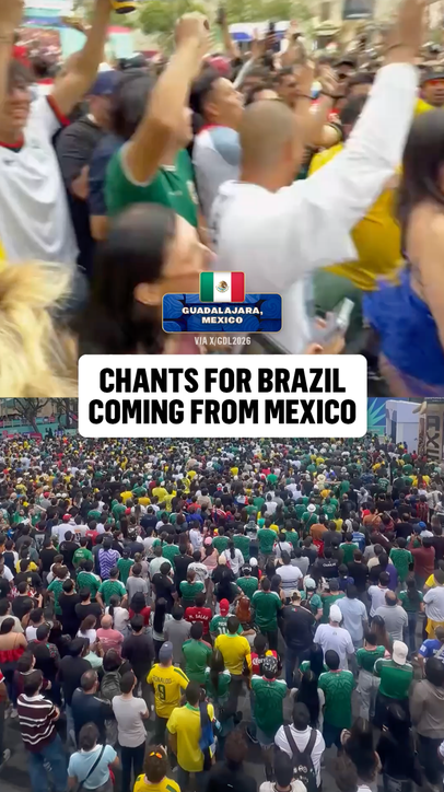 Infectious support for Brazil coming from Guadalajara's FIFA Fan Fest 🇧🇷